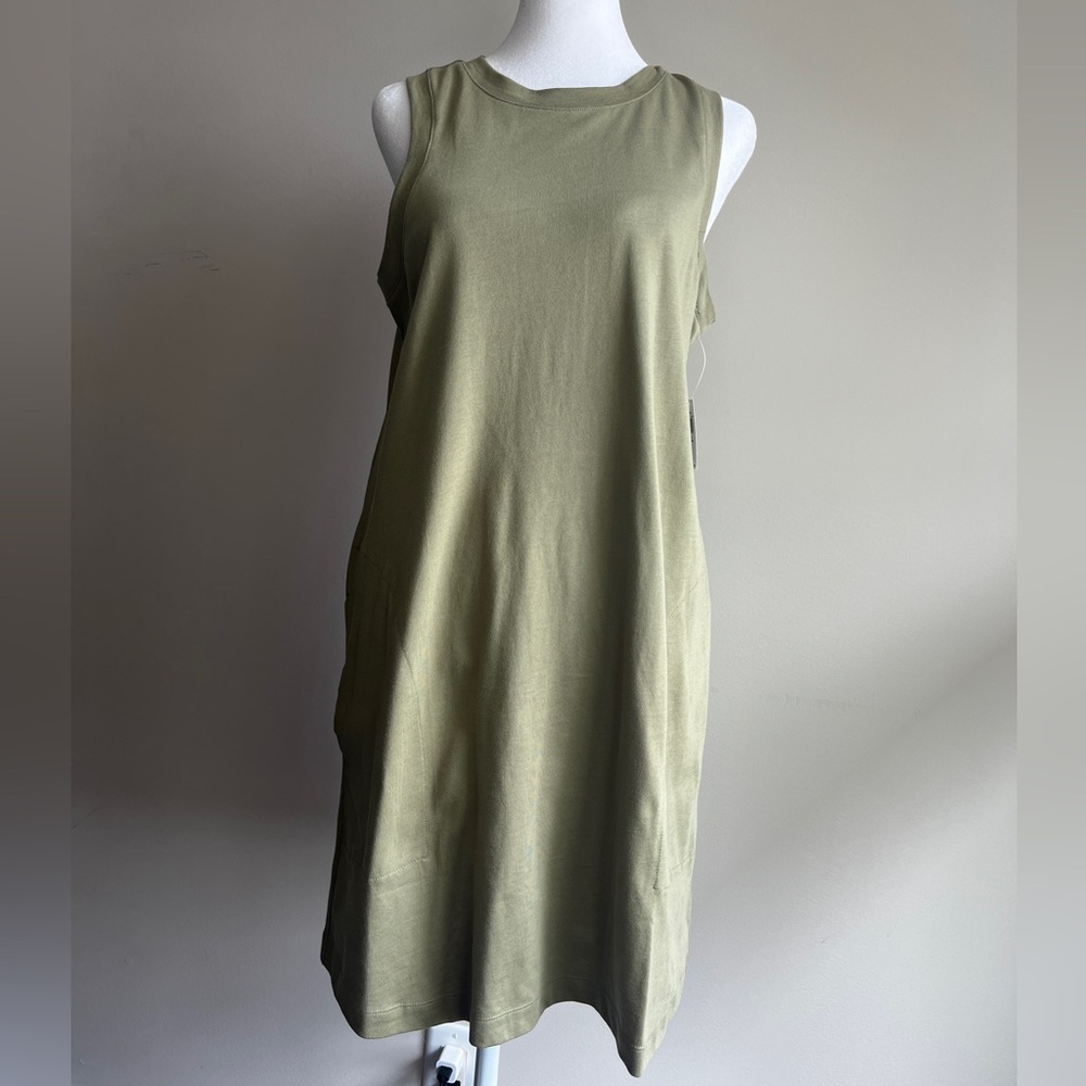 Old Navy Women’s Medium Petite Olive Green Sleeveless Sheath Midi Dress